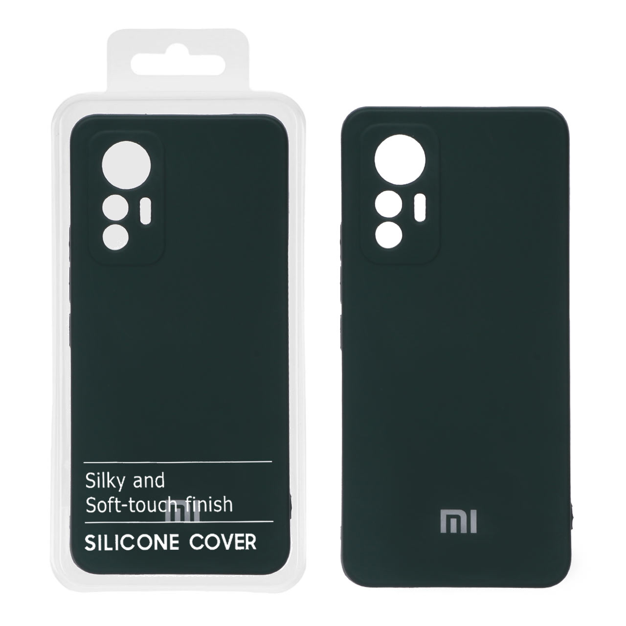 قاب نیو سیلیکون محافظ لنزدار RFF مدل Xiaomi 12 Lite -سبز تیره (پک دار)